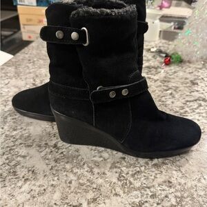 Nine West Black Wedge Boots